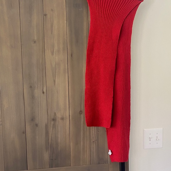 Joe Boxer Sweaters - Joe Boxer Red Ribbed Cowl Neck Sweater